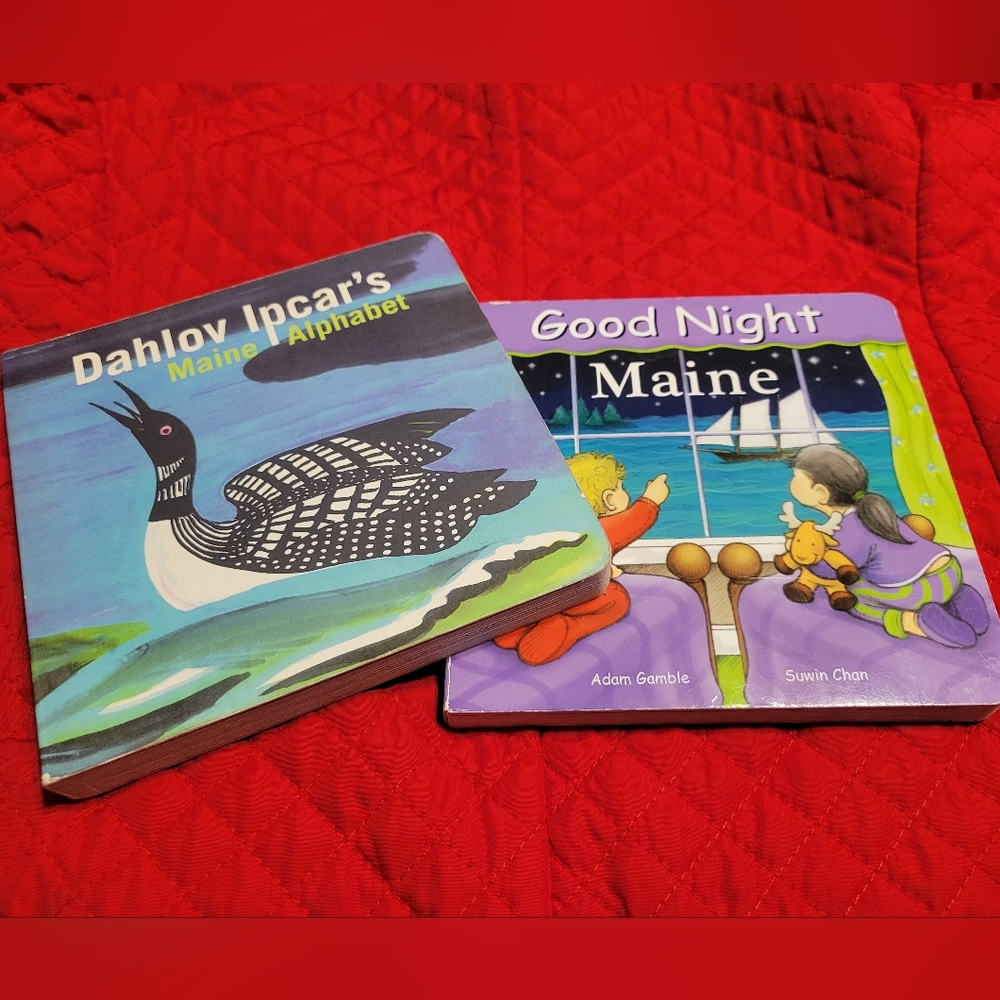 Set of 2 Maine board books, Good Night Maine & Dahlov Ipcar's Maine Alphabet